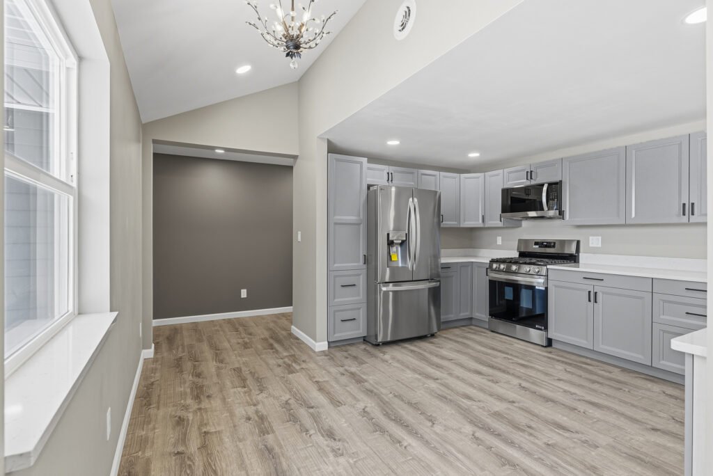 Updated kitchen in a Michigan home for first-time home buyers